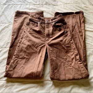 Brown Wide Leg Jeans